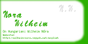 nora wilheim business card